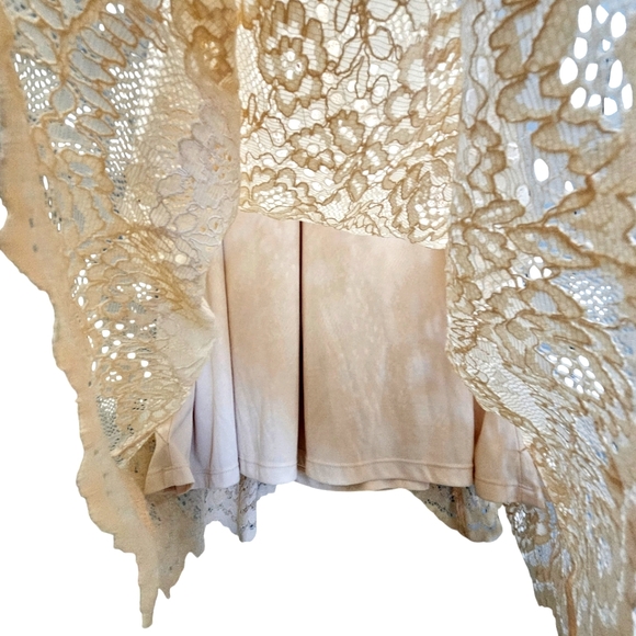 Nwt Nicole Miller Ny Blush Lace Sleeveless Evening Gown - Picture 12 of 17